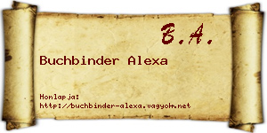 Buchbinder Alexa névjegykártya
